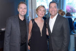 Television Academy president and COO Maury McIntyre, FIDM museum director Barbara Bundy, and Television Academy chairman and CEO Bruce Rosenblum at The 9th Annual Outstanding Art of Television Costume Design Exhibition at the FIDM Museum &amp; Galleries, Satu