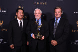 Miles Shozuya, Gordon Tubbs, and Chuck Lee with the award for Fujifilm Fujinon 4K Zoom Lenses at the 69th Engineering Emmy Awards at the Loews Hollywood Hotel on Wednesday, October 25, 2017 in Hollywood, California. 