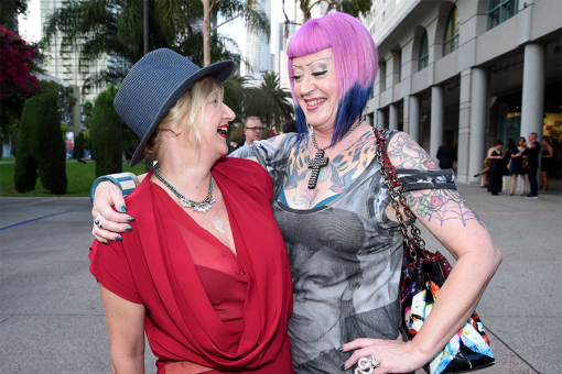 Mona May and Kat Williams at the 10th Annual Art of Television Costume Design Exhibition opening at the FIDM Museum &amp; Galleries on the Park on Saturday, July 30, 2015, in Los Angeles.