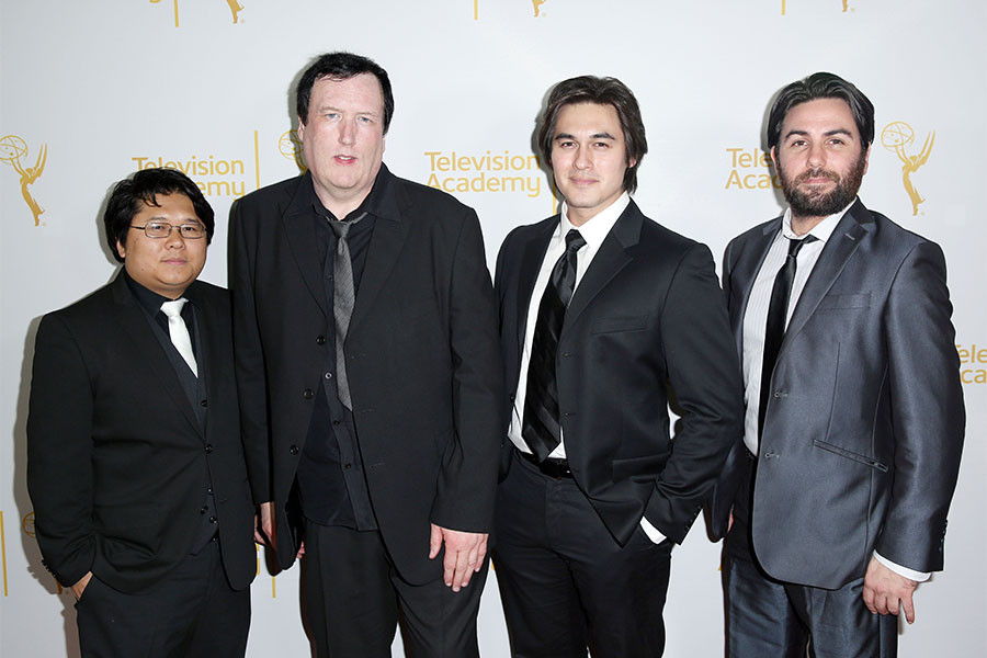 Jimmy Nguyen, Des Doyle, Jason Rose and Ryan Patrick McGuffey at Showrunners: The Art of Running a TV Show, in North Hollywood.