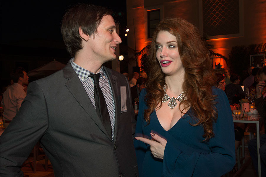 Nick Cross and Marlo Meekins at the Animation and Children's Programming Nominee Reception August 28, 2015, at the Montage in Beverly Hills, California.