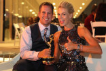Nick and Dara Simpson celebrate his win at the 68th Los Angeles Area Emmys, July 23, 2016, at the Saban Media Center, North Hollywood, California. 