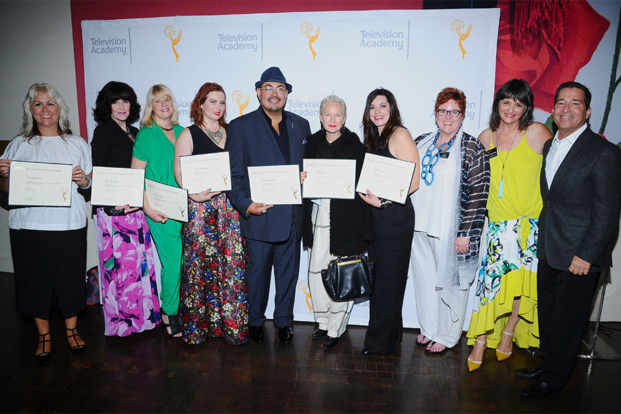 Nominees with their certificates at The 9th Annual Outstanding Art of Television Costume Design Exhibition at the FIDM Museum &amp; Galleries, Saturday, July 18, 2015, in Los Angeles. 