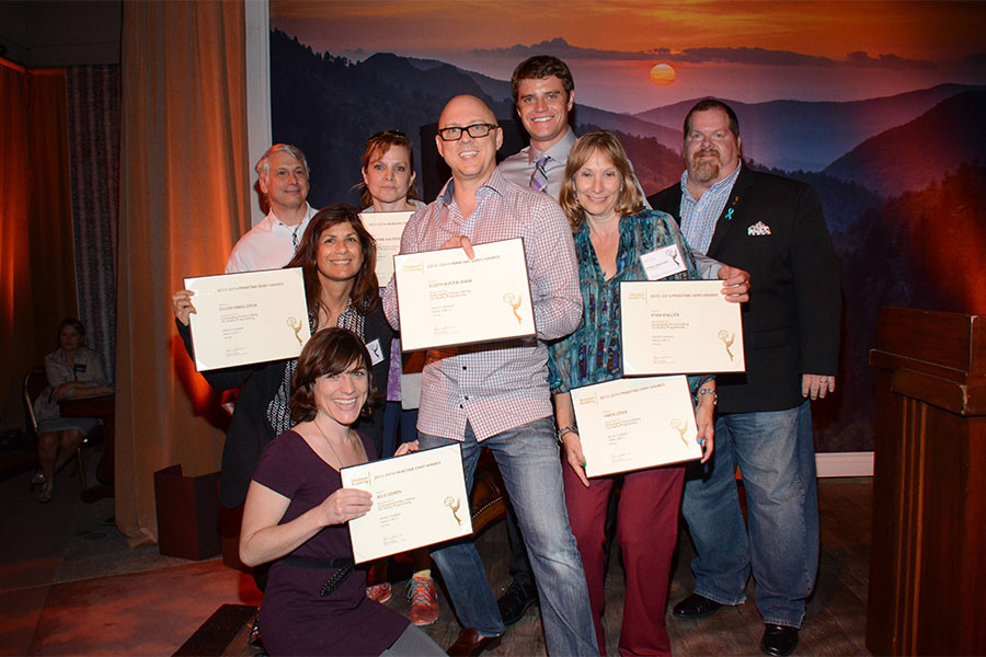 Stuart Bass, Eileen Finkelstein, Julie Cohen, Scott Austin Hahn, Yaffa Lerea, Ryan Mallick, and Scott Boyd at the Picture Editors Nominee Reception in North Hollywood, California.