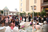 Guests enjoy the Montage Terrace at the Performers Peer Group Celebration August 24 at the Montage in Beverly Hills, California.