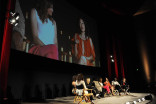 The panel at An Evening with Shonda Rhimes and Friends. 