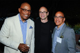 Paris Barclay with Television Academy governors Michael A. Levine, and Ricky Minor at the Directors nominee reception September 16, 2015, at the Directors Guild of America in Los Angeles, California.