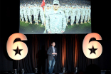 Paul Szoldra tells his story at the Got Your 6 Storytellers event, November 10, 2015, in Los Angeles, California.