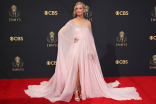 Beth Behrs arrives at the 73rd Emmy Awards, September 19, 2021 in Los Angeles, California.