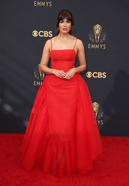 Mandy Moore arrives at the 73rd Emmy Awards, September 19, 2021 in Los Angeles, California.