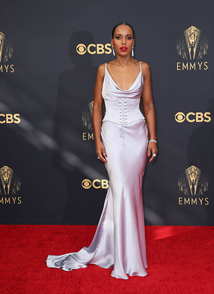 Kerry Washington arrives at the 73rd Emmy Awards, September 19, 2021 in Los Angeles, California.