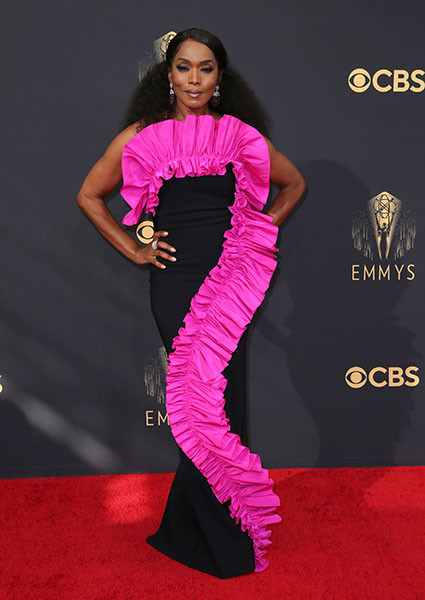 Angela Bassett arrives at the 73rd Emmy Awards, September 19, 2021 in Los Angeles, California.
