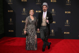 Shannon Nelson and Brendan Hunt arrives at the 73rd Emmy Awards, September 19, 2021 in Los Angeles, California.