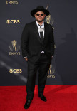 Sterlin Harjo arrives at the 73rd Emmy Awards, September 19, 2021 in Los Angeles, California. 