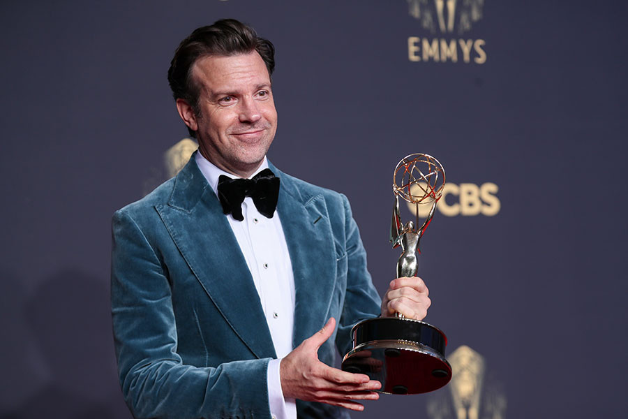Jason Sudeikis on the Winners’ Walk at the 73rd Emmy Awards, September 19, 2021 in Los Angeles, California. 
