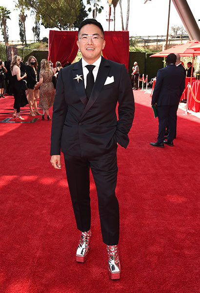 Bowen Yang arrives at the 73rd Emmy Awards, September 19, 2021 in Los Angeles, California.