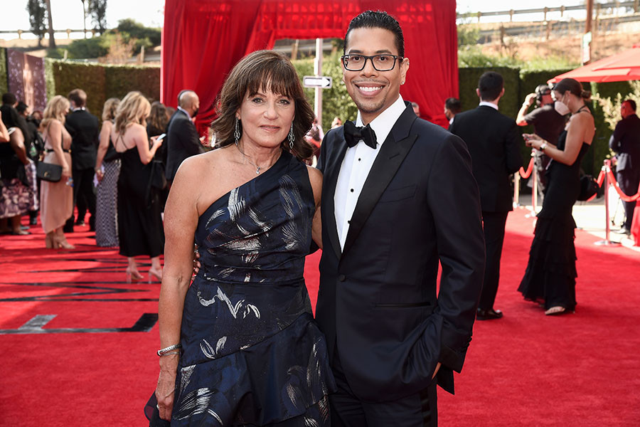 Sherry Marsh and Steven Canals arrive at the 73rd Emmy Awards, September 19, 2021 in Los Angeles, California.