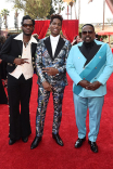 Leon Bridges, Jon Batiste and Cedric The Entertainer arrive at the 73rd Emmy Awards, September 19, 2021 in Los Angeles, California.