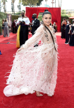 Devery Jacobs arrives at the 73rd Emmy Awards, September 19, 2021 in Los Angeles, California.