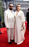 Robbie Arnett and Elizabeth Olsen arrives at the 73rd Emmy Awards, September 19, 2021 in Los Angeles, California.
