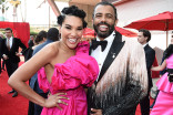 Emmy Raver-Lampman and Daveed Diggs arrive at the 73rd Emmy Awards, September 19, 2021 in Los Angeles, California.