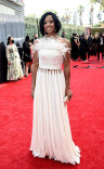 Renee Elise Goldsberry arrives at the 73rd Emmy Awards, September 19, 2021 in Los Angeles, California.  