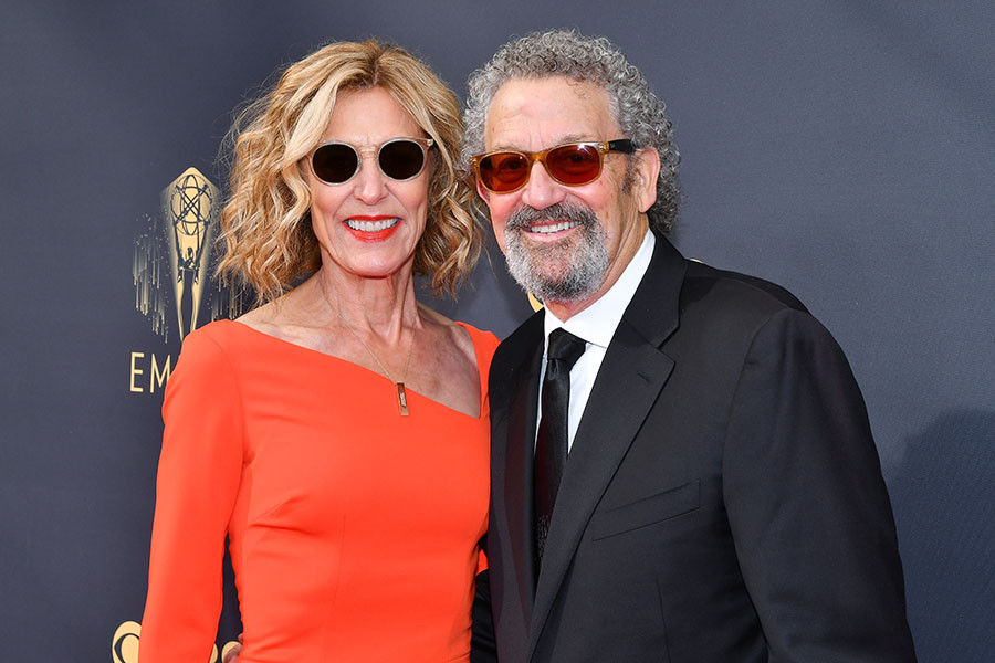 Christine Lahti and Thomas Schlamme arrive at the 73rd Emmy Awards, September 19, 2021 in Los Angeles, California.  