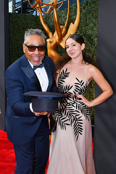 Giancarlo Esposito and Kale Lyn Esposito arrive at the 73rd Emmy Awards, September 19, 2021 in Los Angeles, California. 