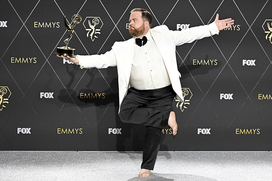 Paul Walter Hauser from Black Bird backstage at the 75th Emmy Awards