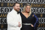 Paul Walter Hauser from Black Bird and Amy Elizabeth Boland on the red carpet at the 75th Emmy Awards