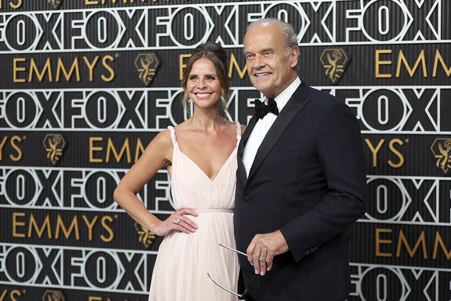 Kelsey Grammer and wife Kayte Walsh on the red carpet at the 75th Emmy Awards
