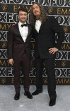 Daniel Radcliffe and Weird Al Yankovic on the red carpet at the 75th Emmy Awards