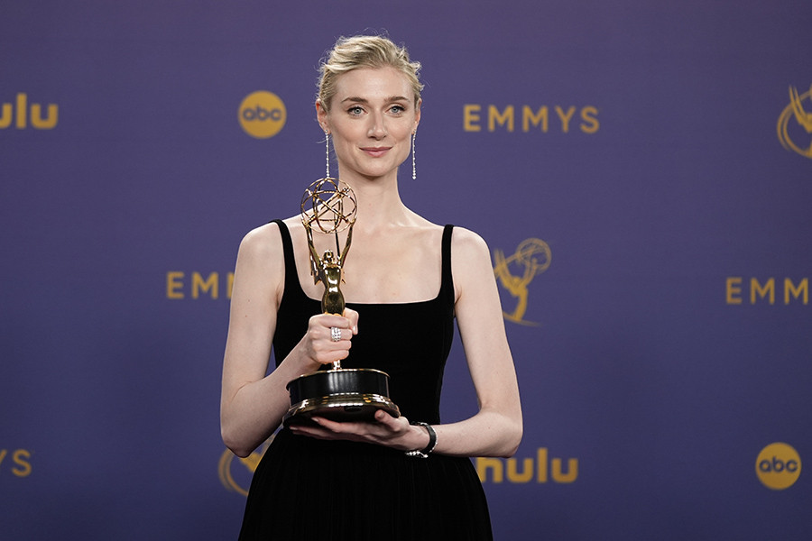 Elizabeth Debicki of The Crown with the award for Outstanding Supporting Actress in a Drama Series for at the 76th Emmy Awards 