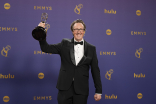 Will Smith of Slow Horses backstage with the award for Outstanding Writing For A Drama Series at the 76th Emmy Awards