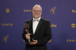 Frederick E.O. Toye of Shōgun backstage with the award for Outstanding Directing for a Drama Series at the 76th Emmy Awards