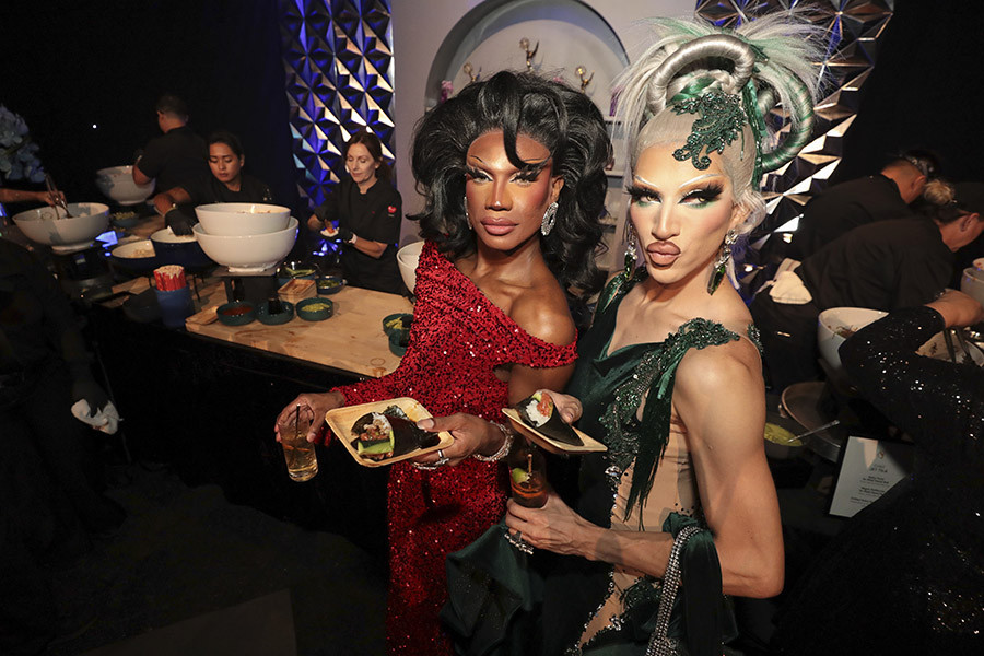 Xunami Muse and Mirage of RuPaul's Drag Race at the 76th Emmy Awards Governors Gala