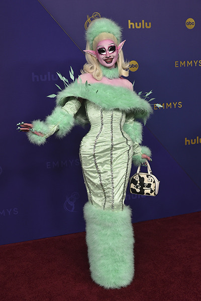 Dawn from RuPaul's Drag Race on the red carpet at the 76th Emmy Awards