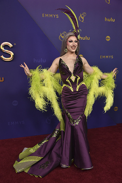 Amanda Tori Meating of RuPaul's Drag Race on the red carpet at the 76th Emmy Awards
