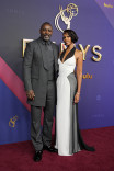 Idris Elba and Sabrina Dhowre Elba of Hijack on the red carpet at the 76th Primetime Emmy Awards