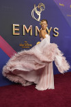 Rita Ora of Descendants: The Rise of Red on the red carpet at the 76th Primetime Emmy Awards