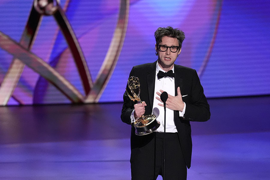 Christopher Storer of The Bear accepts the award for Outstanding Directing for a Comedy Series at the 76th Emmy Awards