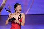 Anna Sawai accepts the award for Outstanding Lead Actress In A Drama Series for Shōgun at the 76th Emmy Awards