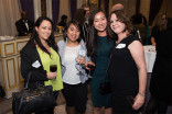 Rachael Jerahian, Regina Rivera, Katherine Pan, and Adrienne Stern at the New York Networking Night Out, November 13, 2015 at the St. Regis in New York City.