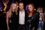 Kayla Radomski, Derek Hough, and Carmit Bachar at the 2015 Choreography Nominee Reception, August 30, 2015, at the Montage in Beverly Hills.