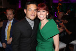 Rami Malek and Carrie Preston at the Performers Peer Group Celebration, August 22, 2016, at the Montage Beverly Hills in Beverly Hills, California.