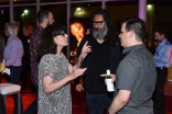 Television Academy governor Ruth Adelman, Pembrooke Andrews, and Tom Morrissey  at the Sound Editing and Sound Mixing nominee reception, September 8, 2016 at the Saban Media Center in North Hollywood, California.
