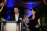 Television Academy governors Fred Savage and Gail Mancuso address the crowd at the 2015 Choreography Nominee Reception, August 30, 2015, at the Montage in Beverly Hills.