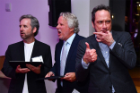 Scott Alexander, Larry Karaszewski, and D. V. DiVincentis at the writers nominee reception, September 14, 2016, at the Saban Media Center in North Hollywood, California.