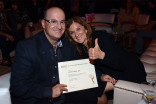 Scott and Laurie Powell at the Picture Editors nominee reception September 2, 2015 in Los Angeles, California.