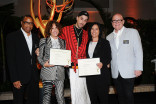 Television Academy governor Hayma &quot;Screech&quot; Washington, Jill Soloway, Bashir Naim, Andrea Sperling, and Television Academy governor Tim Gibbons at the Producers nominee reception September 18, 2015 at the Montage in Beverly Hills, California.